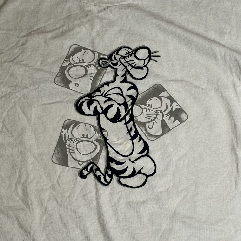 Vintage Disney Tigger Faces Art T-Shirt Sz 2XL Y2K Essential Made In USA